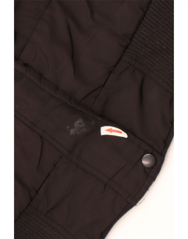 Fila Veste coupe-vent à capuche pour femme UK 12 Medium Noir Polyester