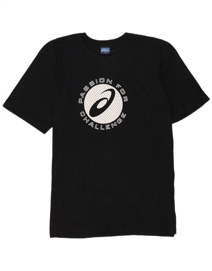 ASICS T-shirt graphique pour hommes XL Noir Coton
