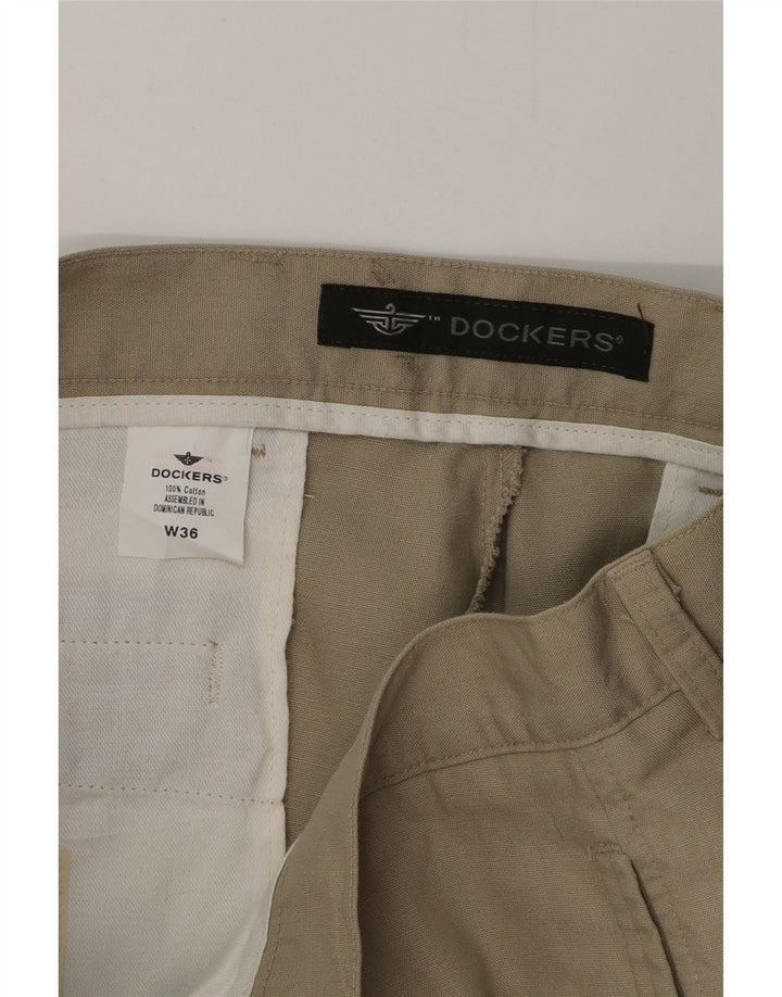 DOCKERS Short Chino Homme W36 Large Beige Coton