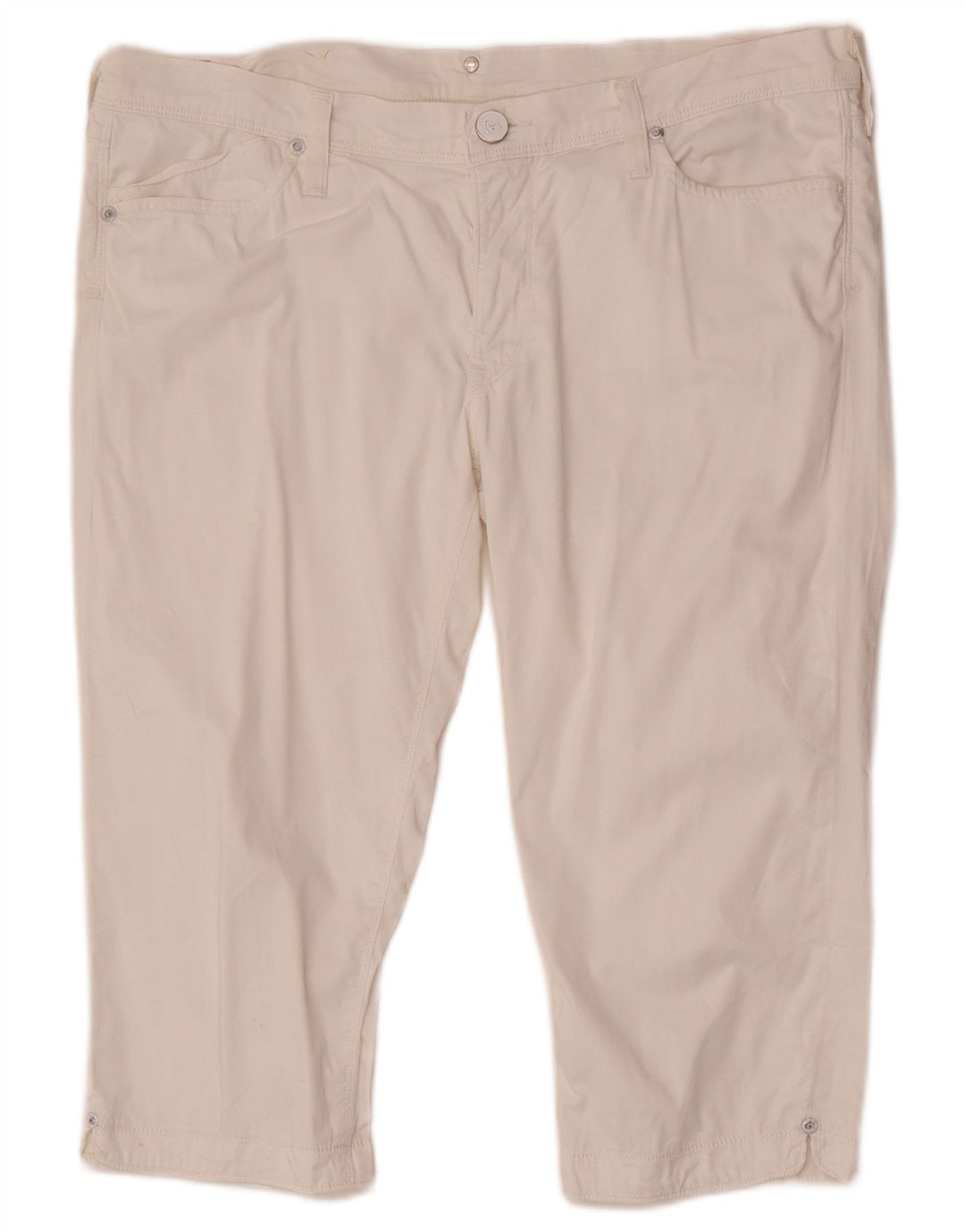 Lee Bermuda Enka Femme W32 Large Blanc Coton