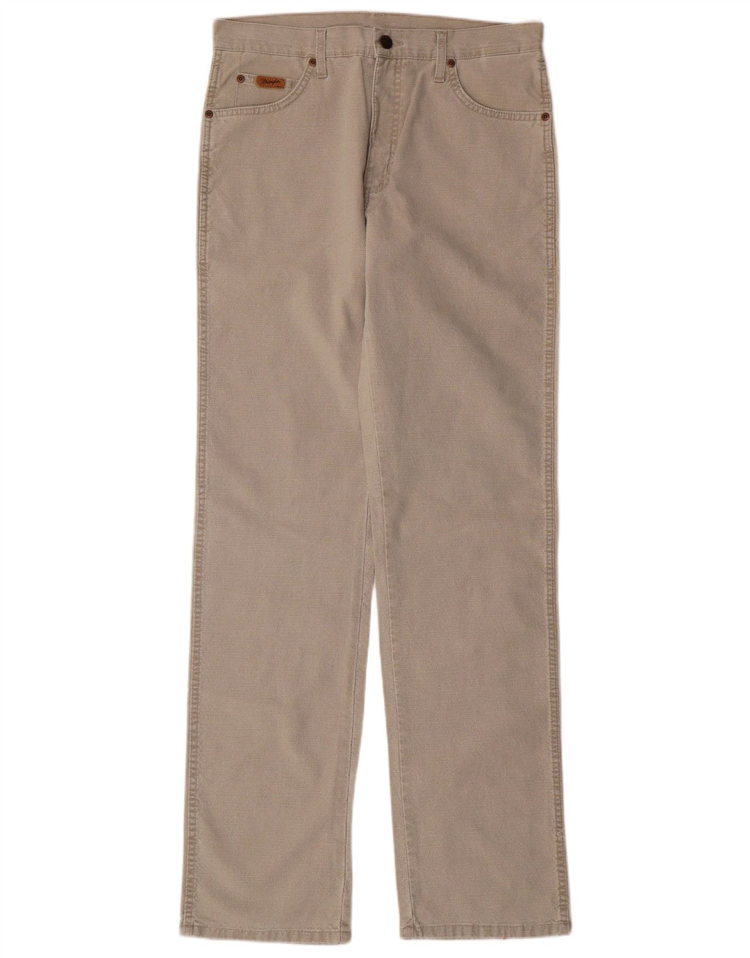 WRANGLER Pantalon décontracté droit extensible Texas W32 L34 en coton beige pour homme