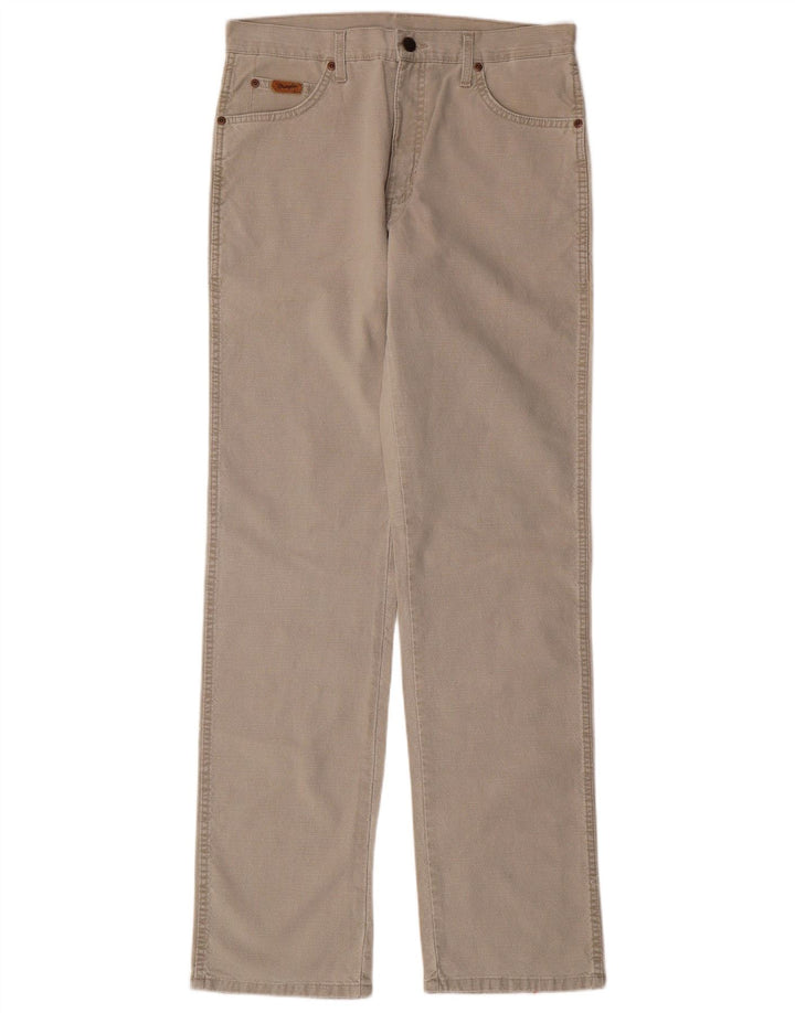 WRANGLER Pantalon décontracté droit extensible Texas W32 L34 en coton beige pour homme