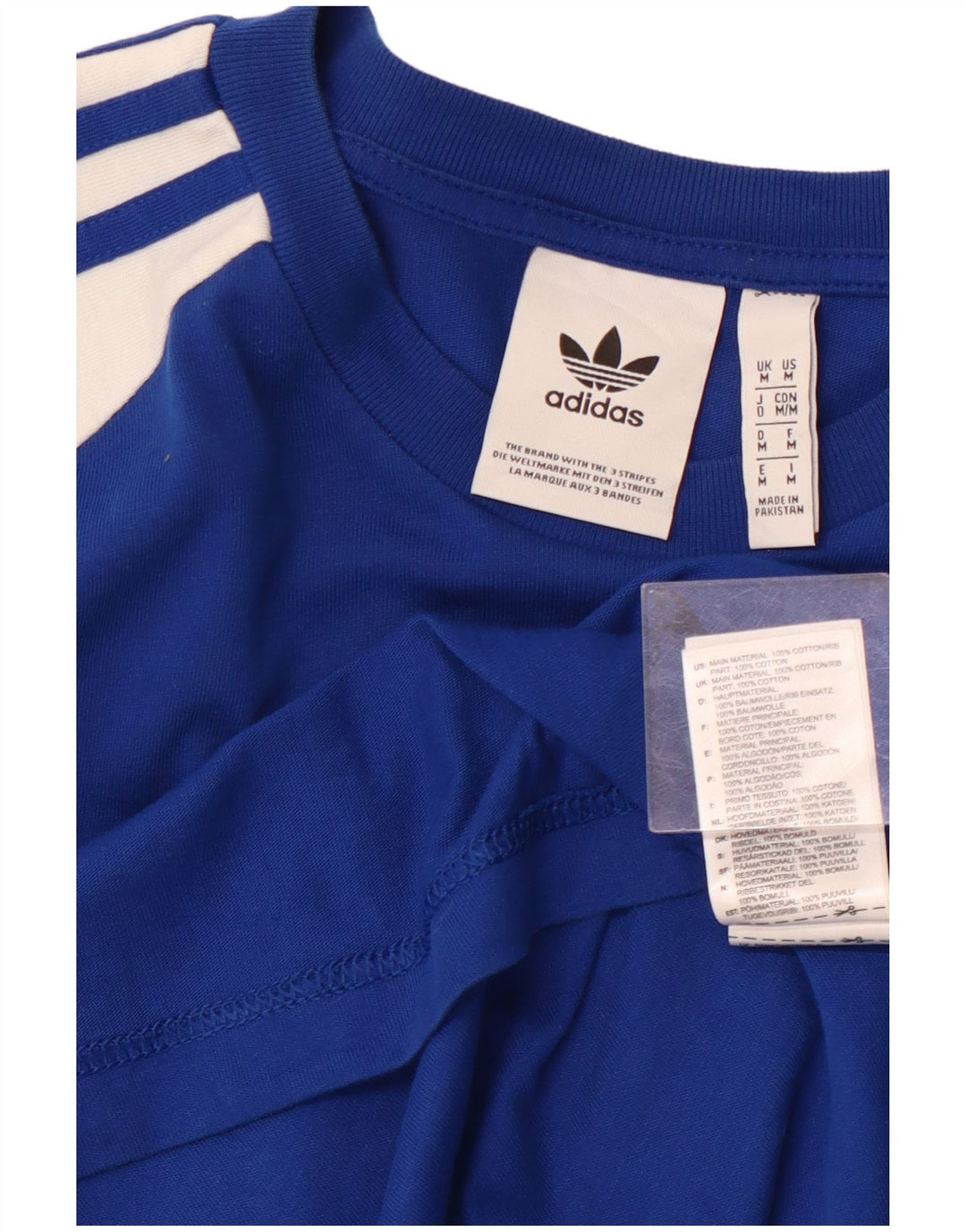 ADIDAS T-Shirt Homme Bleu Moyen Colorblock Coton