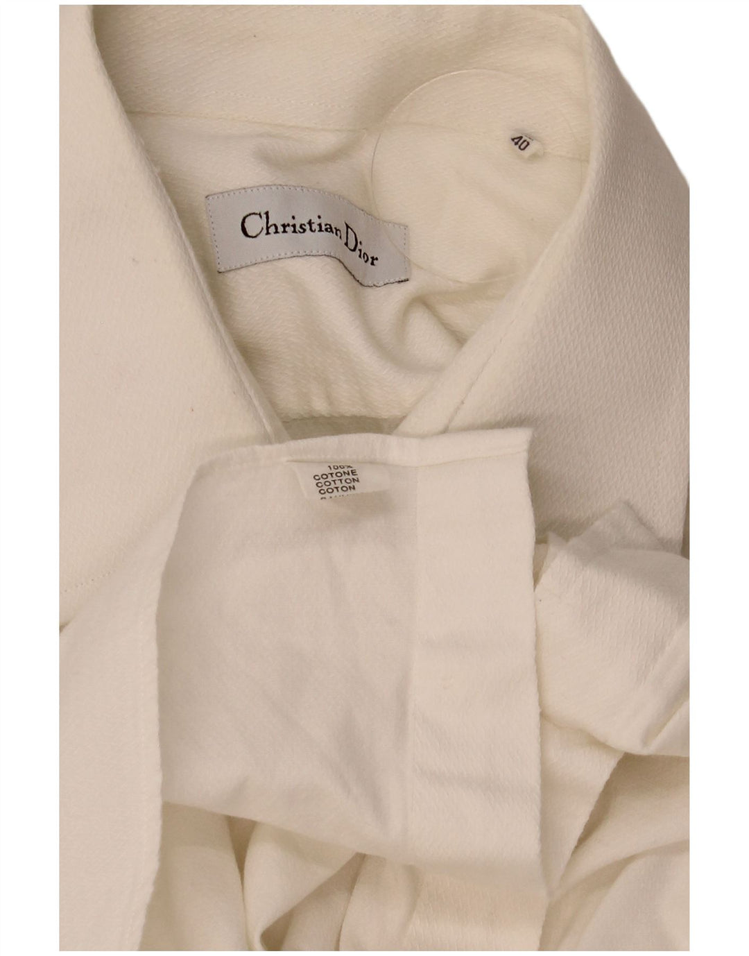 Christian Dior Chemise formelle homme taille 40 coton blanc moyen