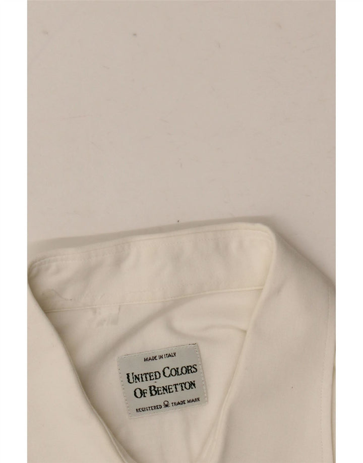 Benetton Chemise Homme Large Blanc