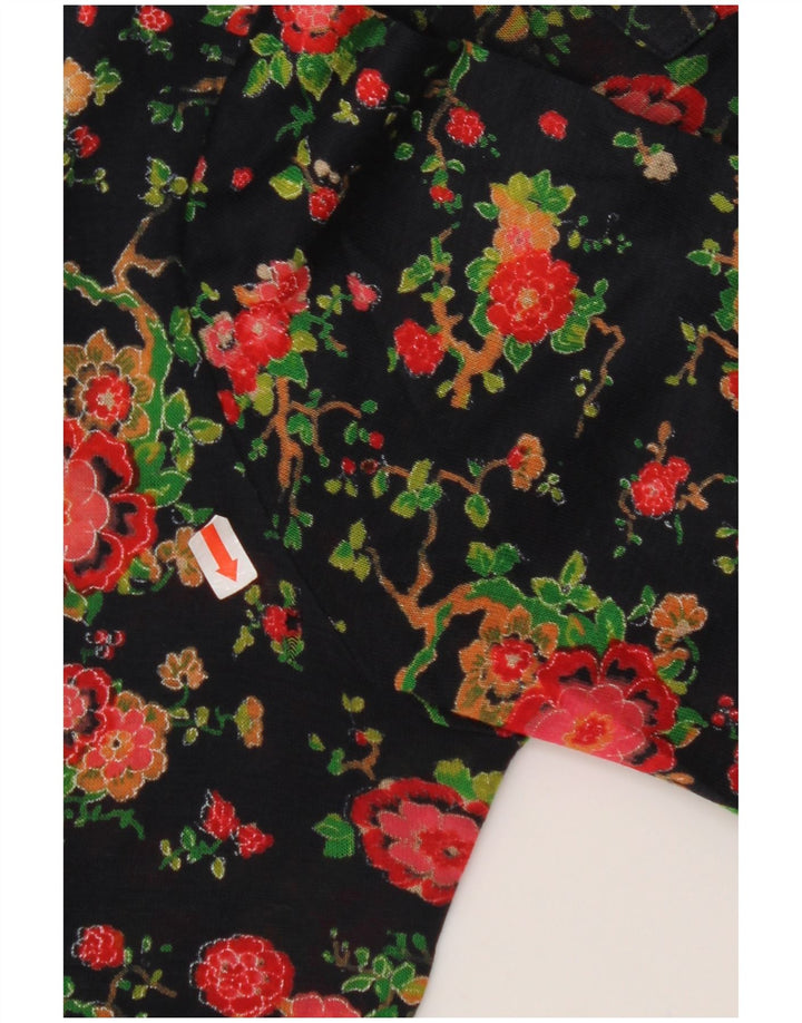 AMBASSADOR Chemise Femme UK 10 Petit Bleu Marine Floral