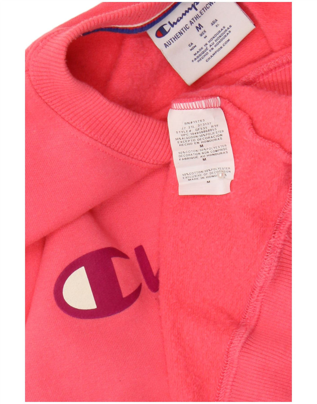 Champion Sweat-shirt surdimensionné graphique pour femme UK 14 Rose moyen