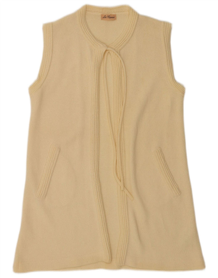 Les Copains Cardigan long pour femme UK 10 Small Blanc cassé