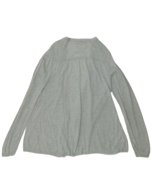 Marks & Spencer Pull Cardigan Ouvert Femme UK 8 Petit Bleu Polyamide