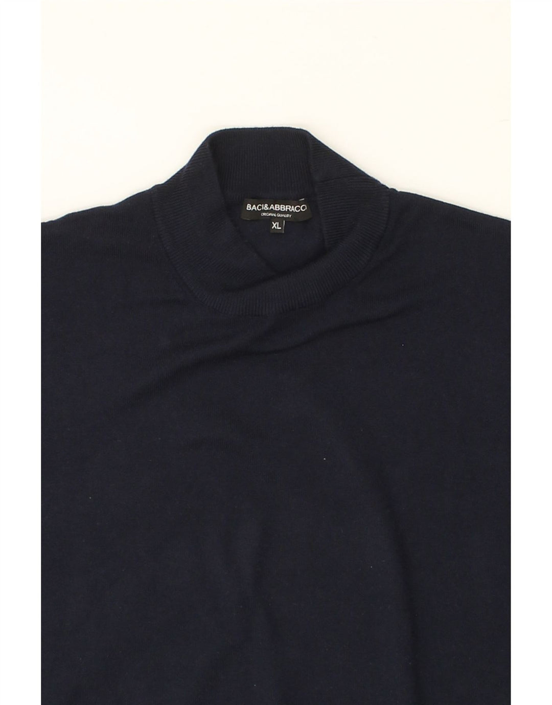 BACI & ABBRACCI Womens Turtle Neck Jumper Sweater UK 18 XL Navy Blue Vintage BACI & ABBRACCI and Second-Hand BACI & ABBRACCI from Messina Hembry 