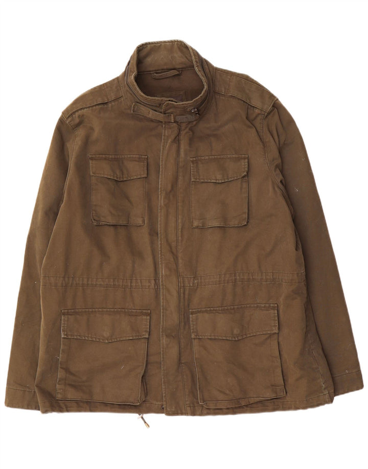 Marks & Spencer Veste utilitaire pour homme UK 46 3XL Kaki Coton