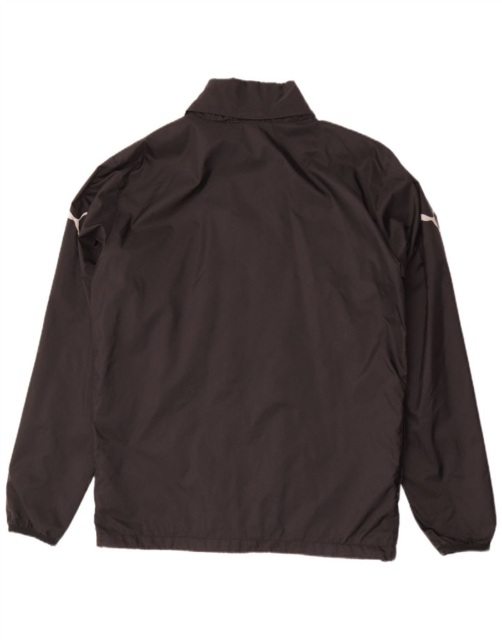 PUMA Veste de pluie à capuche pour homme UK 38 Medium Noir Nylon