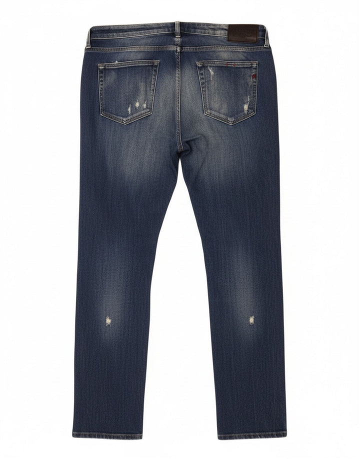 Replay Femme Katewin Jean Slim Effet Déchiré W32 L32 Bleu Coton