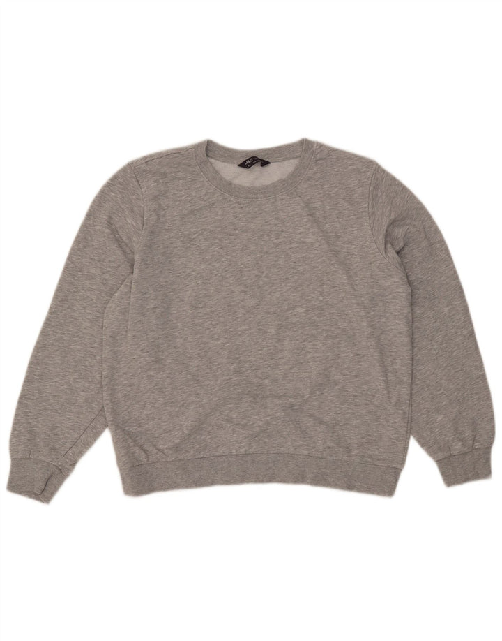 Marks & Spencer Sweat-shirt pour femme UK 16 Large Gris Coton