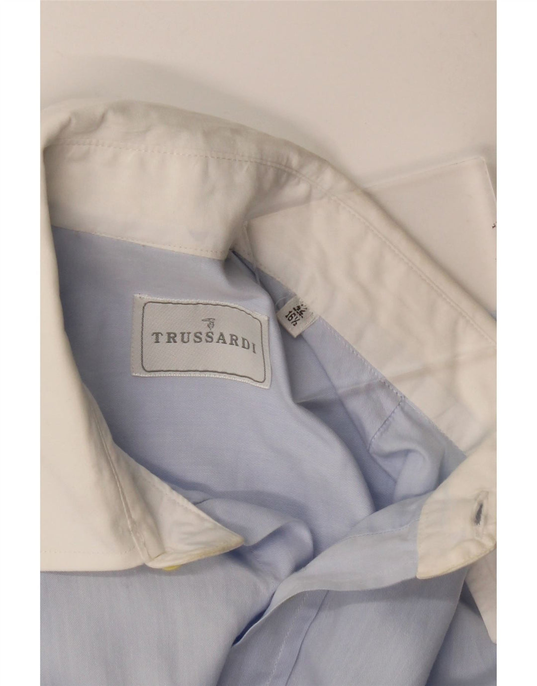 Trussardi Chemise Homme Taille 42 16 1/2 Large Bleu Colourblock