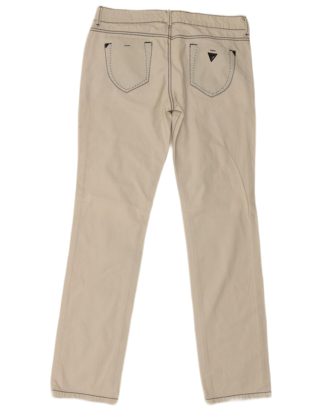 Guess Jean Slim Femme W33 L34 Coton Blanc Cassé