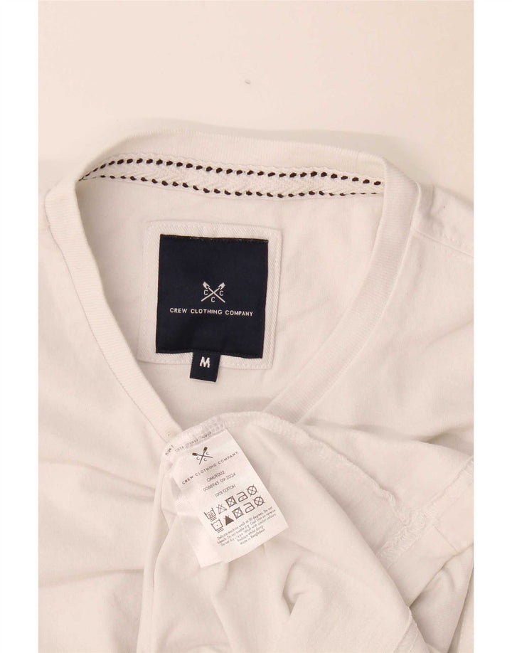 Crew Clothing T-Shirt Homme Blanc Moyen Coton
