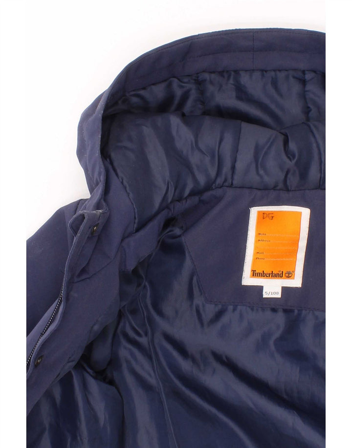 Timberland Veste matelassée à capuche pour garçon 4-5 ans Bleu marine Polyester