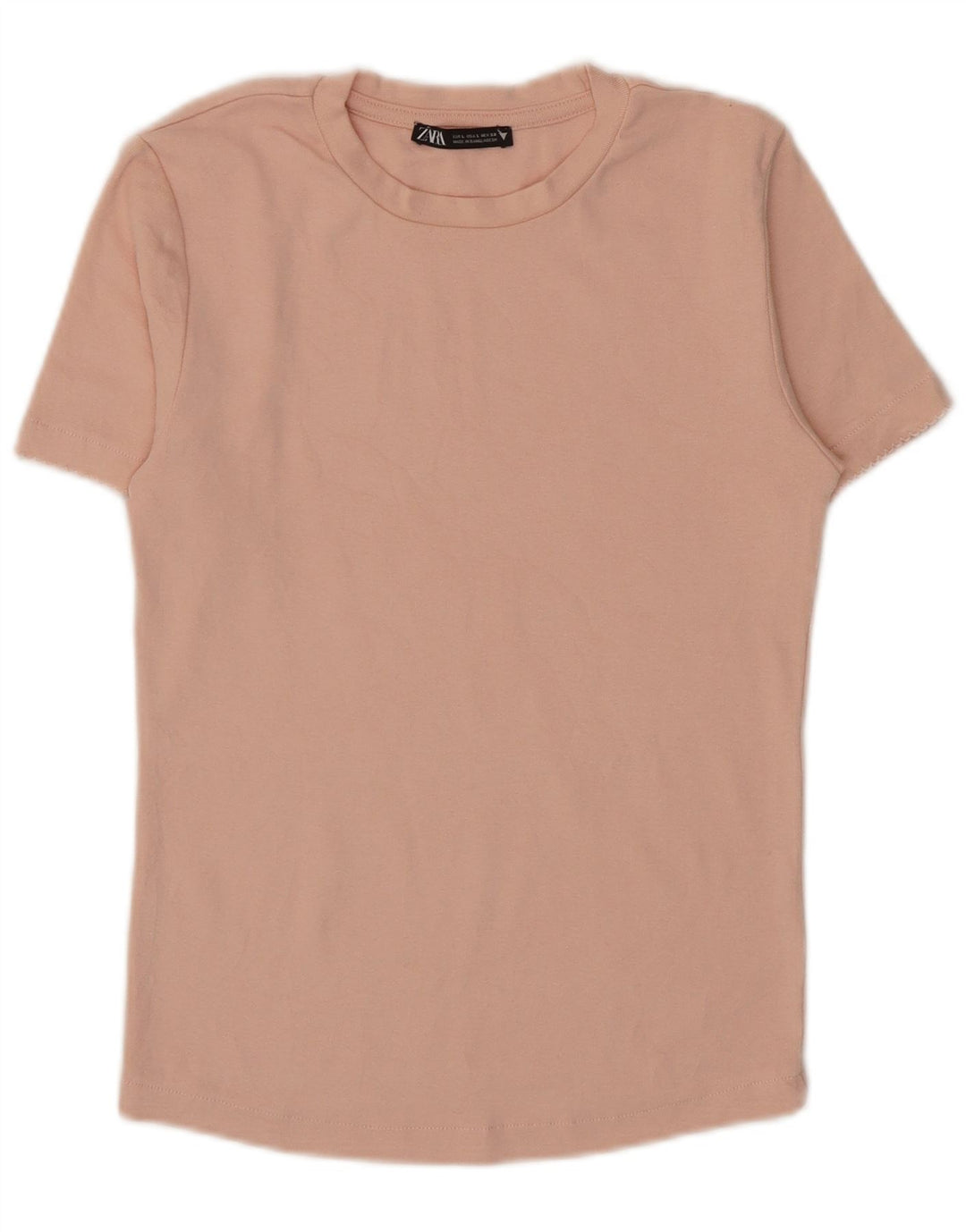 Zara T-Shirt Femme Top UK 14 Large Rose