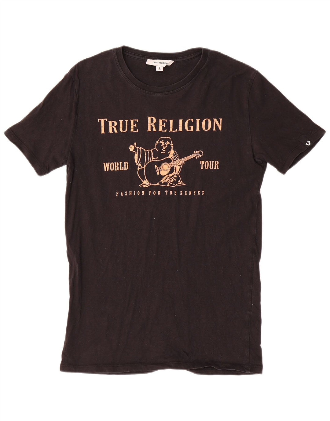 True Religion T-shirt graphique pour homme Petit haut en coton noir