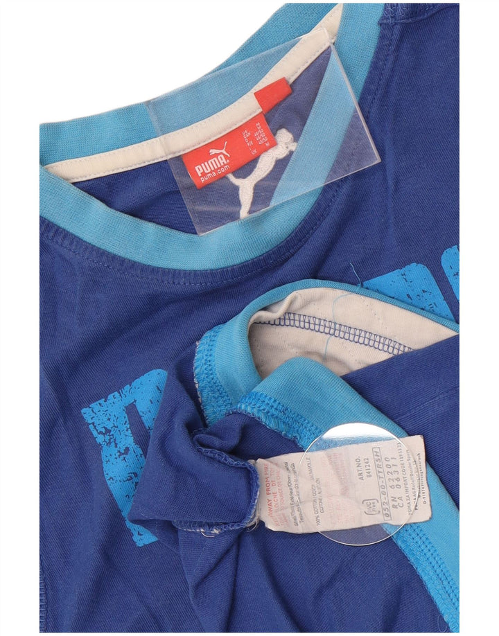 Puma Débardeur Graphic Homme Bleu Moyen Colourblock Cotton