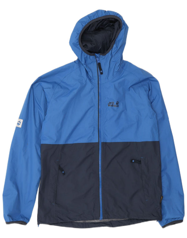 Jack Wolfskin Veste de Pluie Garçon 15-16 ans Bleu Colorblock Polyamide