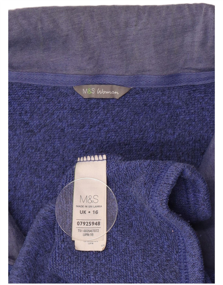 Marks & Spencer Veste de survêtement Comfort Fit pour femme UK 16 Large Bleu