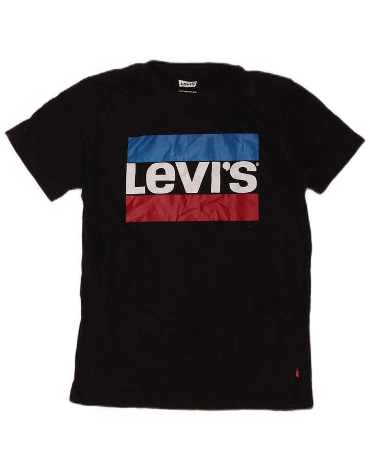 Levi's T-Shirt Graphique Garçon 10-11 ans Coton Noir Moyen