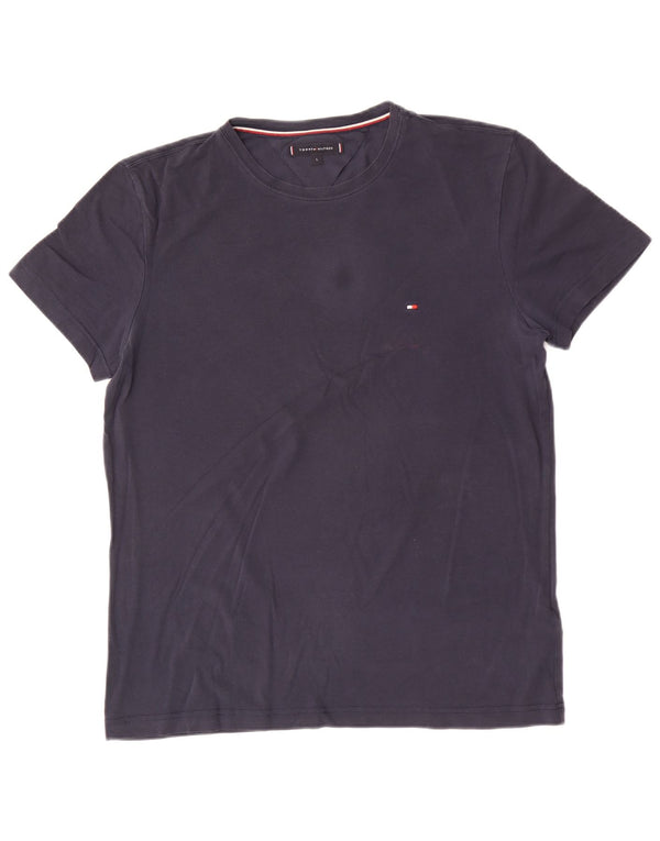 Tommy Hilfiger T-Shirt Homme Haut Large Bleu Marine Coton