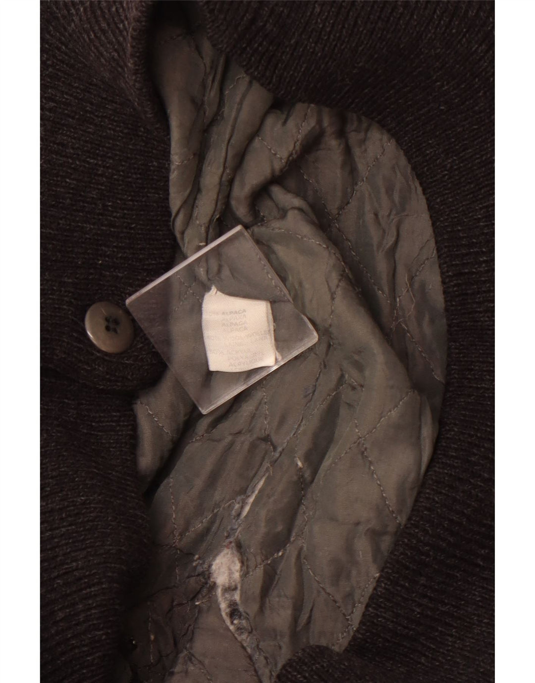 vintage Mens Bomber Jacket UK 42 XL Laine d’alpaga géométrique multicolore