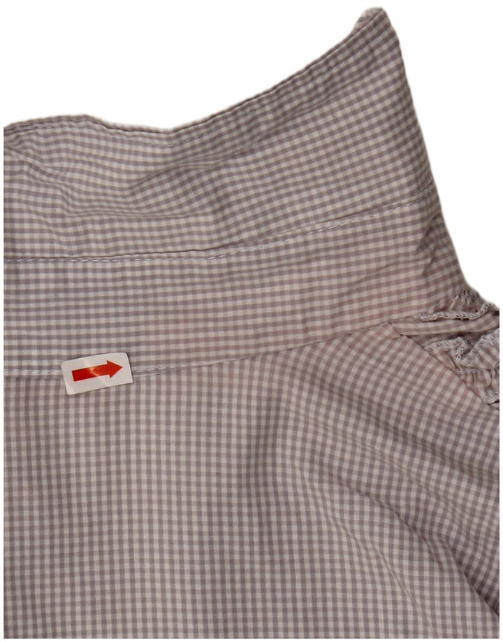 Carrera Chemisier long à volants sur le devant pour femme UK 18 XL Gris vichy