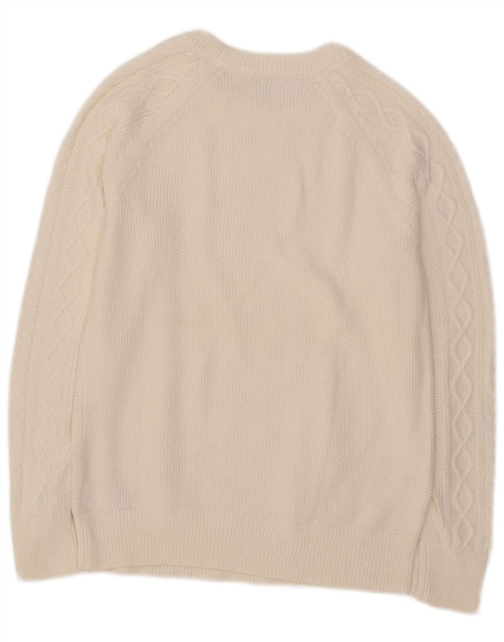 Gap Pull ras du cou pour femme UK 14 en coton blanc moyen