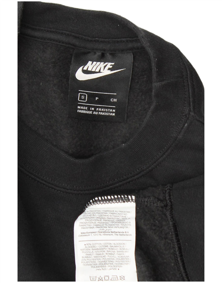 Nike Sweat-shirt surdimensionné pour femme UK 10 Petit coton noir