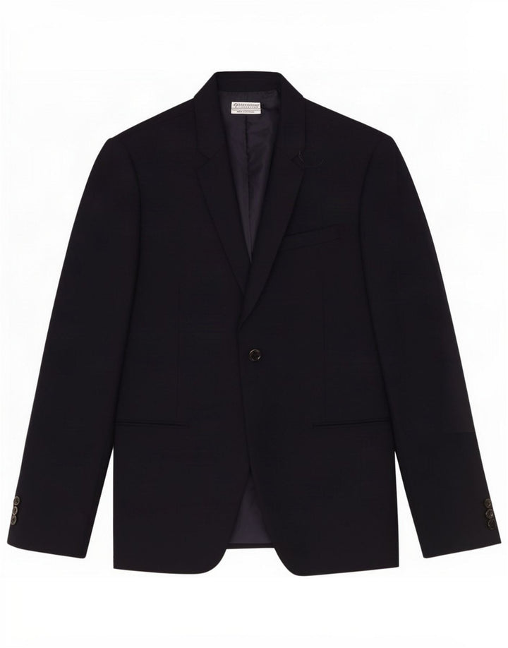 Zara Veste blazer 1 bouton pour homme EU 50 Large Bleu marine