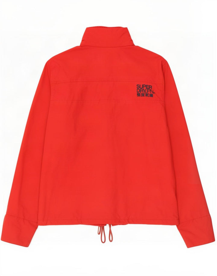 Superdry Veste de Pluie Femme UK 18 XL Nylon Rouge