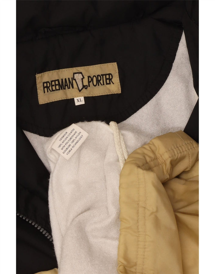 FREEMAN T. PORTER Veste de survêtement graphique pour hommes XL Beige Colourblock