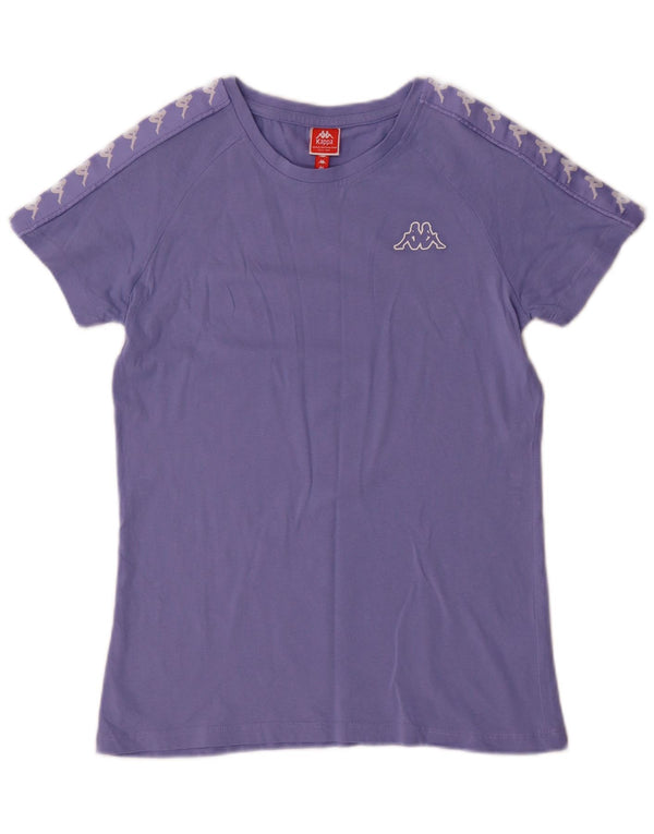 Kappa T-shirt graphique pour femme UK 14 Large Violet Coton