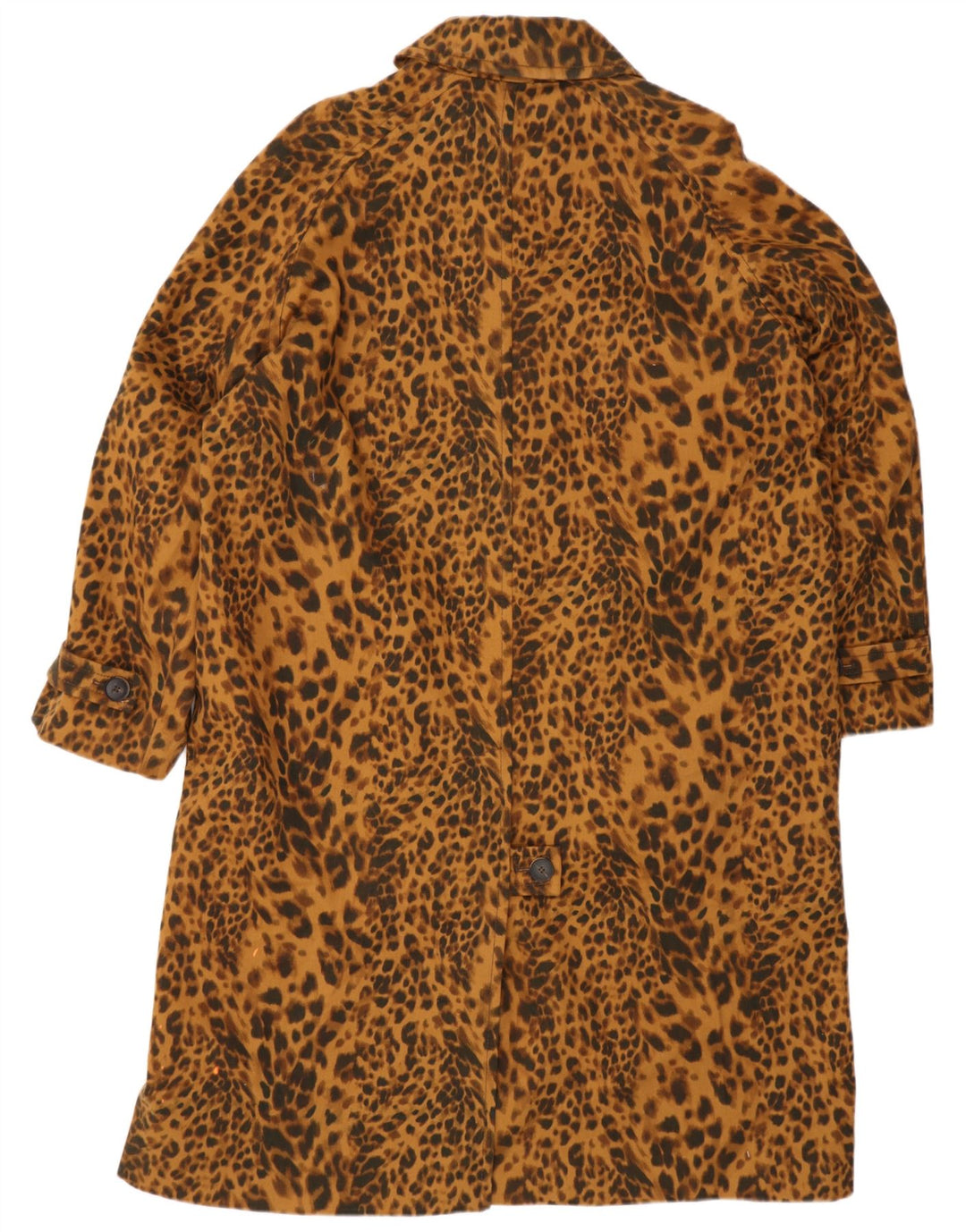 Zara Manteau Oversize Femme UK 14 Marron Moyen Imprimé Animal Coton