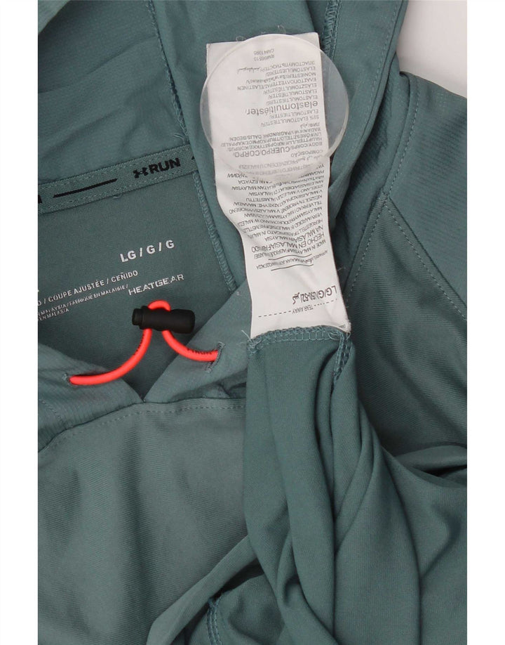 Under Armour Haut de Survêtement à Capuche Pull Homme Turquoise Elasthanne Large