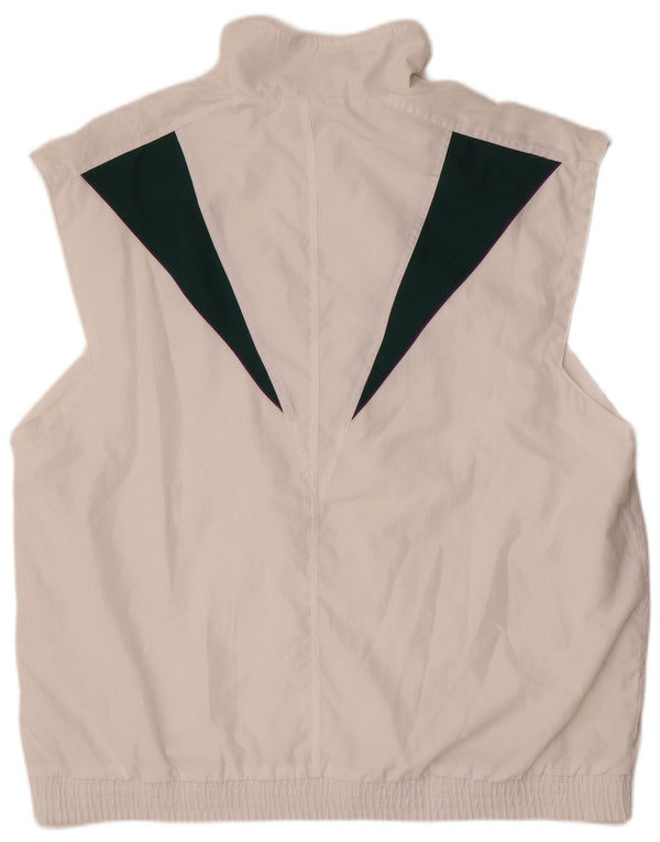 Adidas Veste de survêtement sans manches pour homme UK 48/50 XL Blanc Colourblock