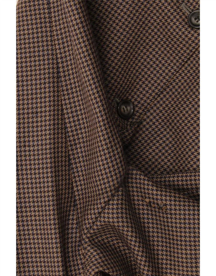 Durban Veste blazer à 2 boutons pour homme UK 38 Gris moyen Pied-de-poule Laine vierge