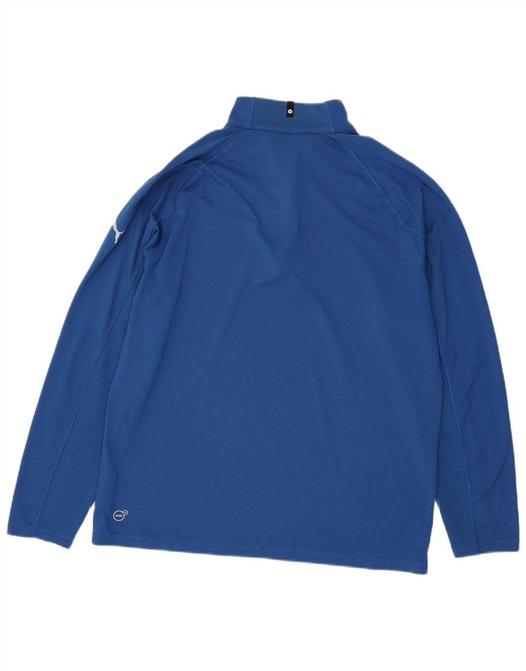 Puma Haut de survêtement zippé à col zippé pour homme, grand bleu, polyester