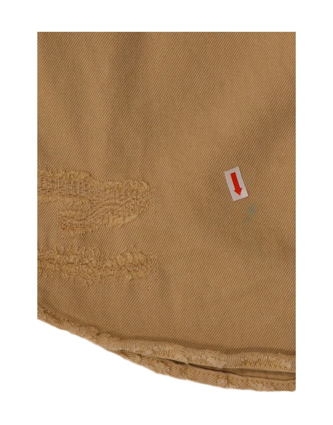 Zara Chemise en jean coupe décontractée en détresse pour homme Petit coton beige