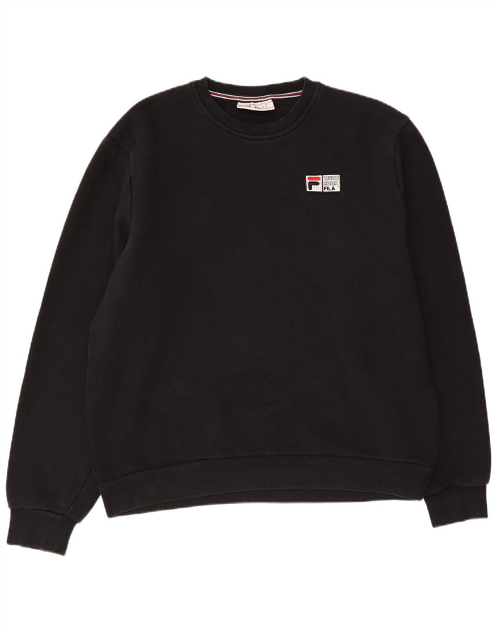 FILA Sweat-Shirt Graphique Homme Noir Moyen Coton