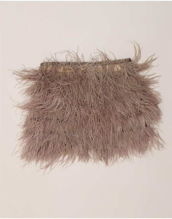 Topshop Mini jupe femme UK 10 Small W30 marron polyester