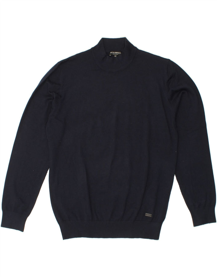 BACI & ABBRACCI Womens Turtle Neck Jumper Sweater UK 18 XL Navy Blue Vintage BACI & ABBRACCI and Second-Hand BACI & ABBRACCI from Messina Hembry 