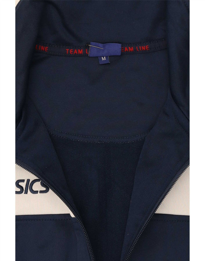 Asics Survêtement Complet Homme Bleu Marine Moyen Polyester Colorblock