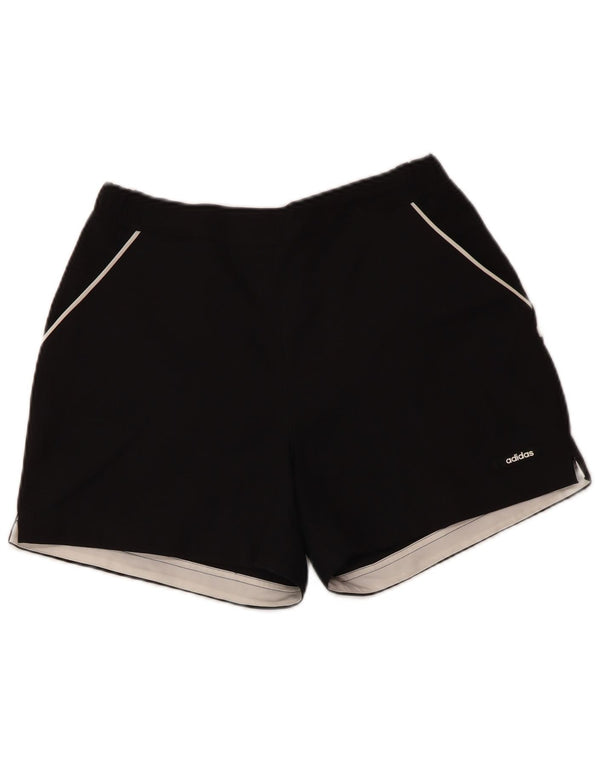 ADIDAS Short de sport pour femme UK 12 Medium Noir Polyester