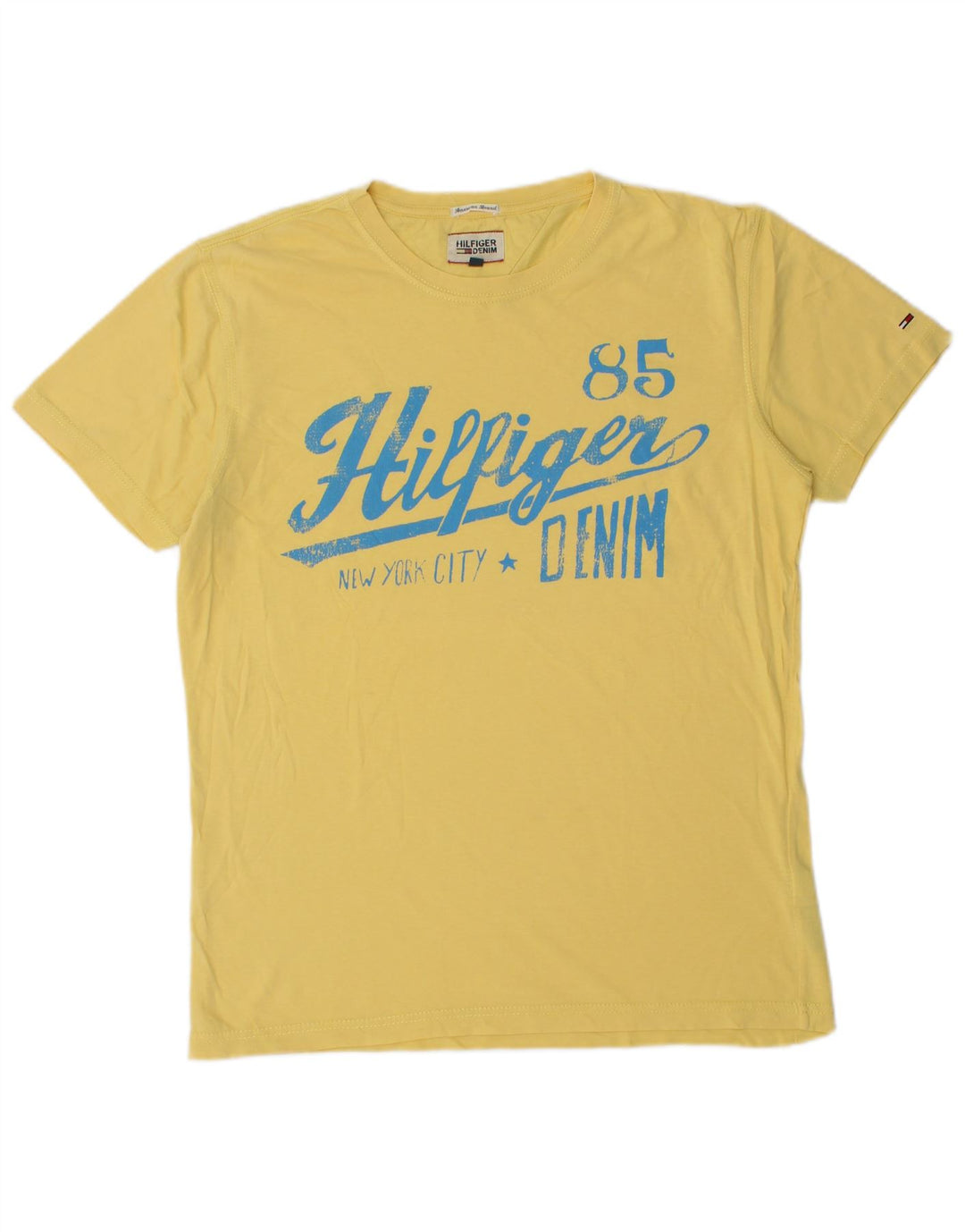 Tommy Hilfiger T-Shirt Graphique Homme Jaune Moyen Coton