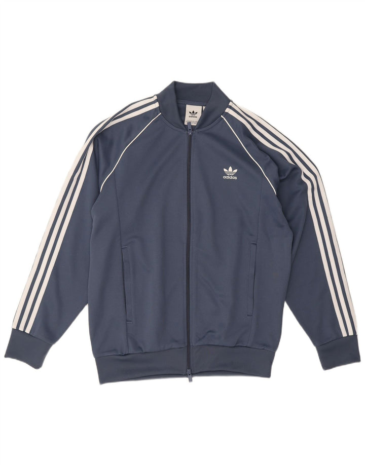 Adidas Veste de survêtement pour homme Taille L Bleu marine Polyester